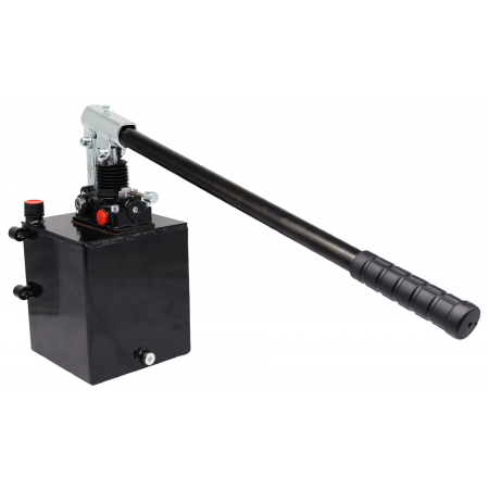 POMPA HYDRAULICZNA RĘCZNA DWUSTRONNA 25cm3 PRBD + ZBIORNIK 5L